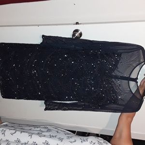 Navy blue sequin dress